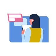 Person checking notifications